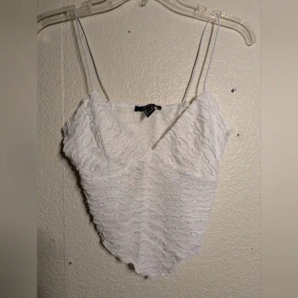 Forever 21 Elegant White Textured Women's Top Size Small - Picture 1 of 10